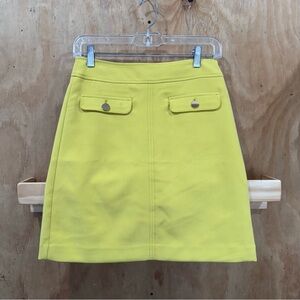 LOFT Yellow A-line Mini Skirt Resort Wear